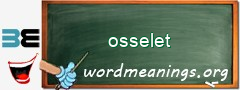 WordMeaning blackboard for osselet
